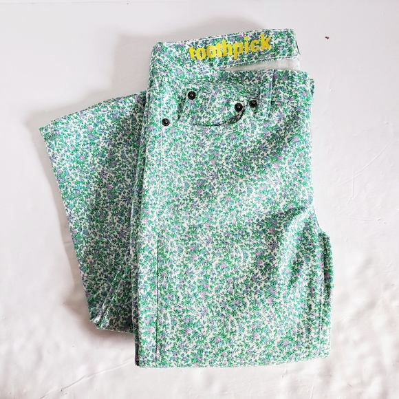 J. CREW Liberty Floral Toothpick Skinny Jeans 24 - Picture 1 of 9
